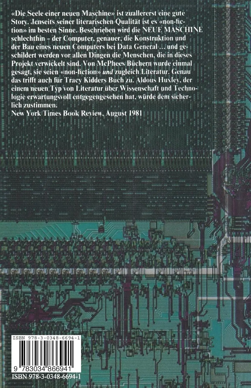 Rückseite: 9783034866941 | Die Seele einer neuen Maschine | Kidder | Taschenbuch | 320 S. | 2014