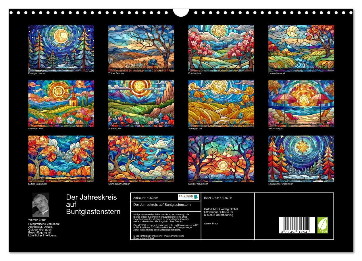 Bild: 9783457386941 | Der Jahreskreis auf Buntglasfenstern (Wandkalender 2026 DIN A3...