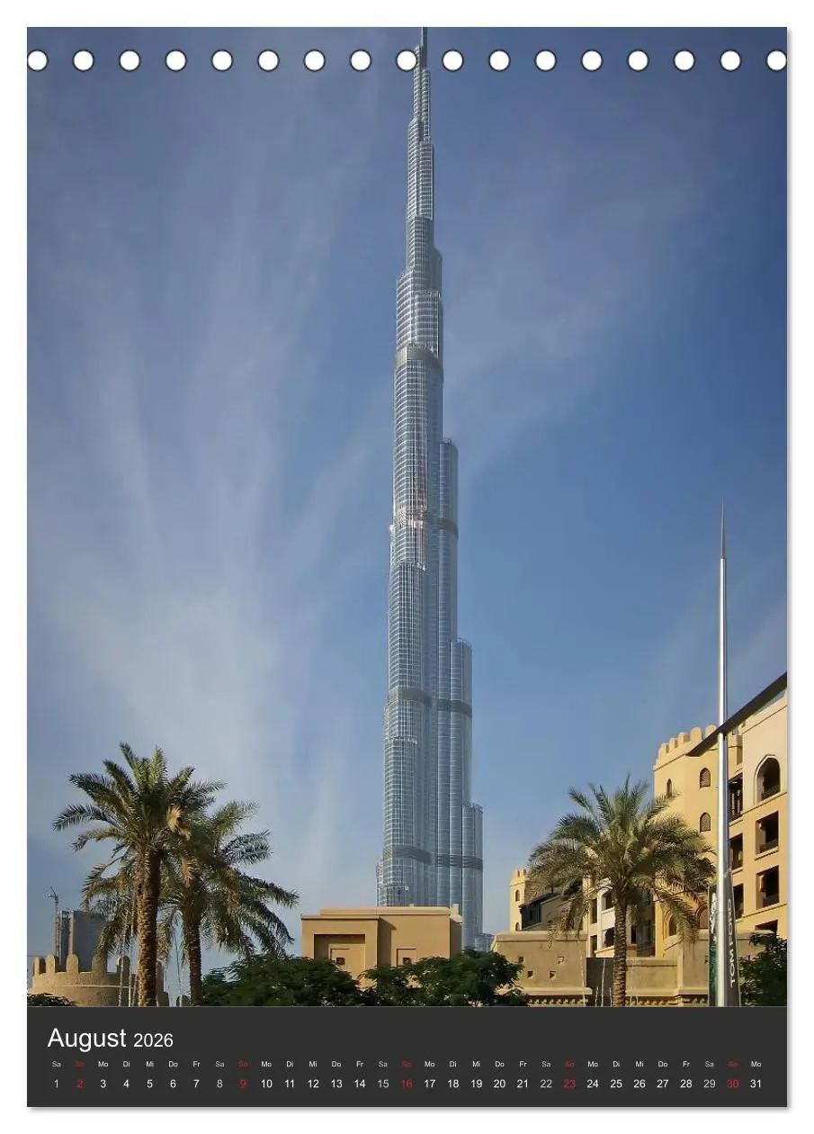 Bild: 9783516476941 | Dubai (Tischkalender 2026 DIN A5 hoch), CALVENDO Monatskalender | 2026