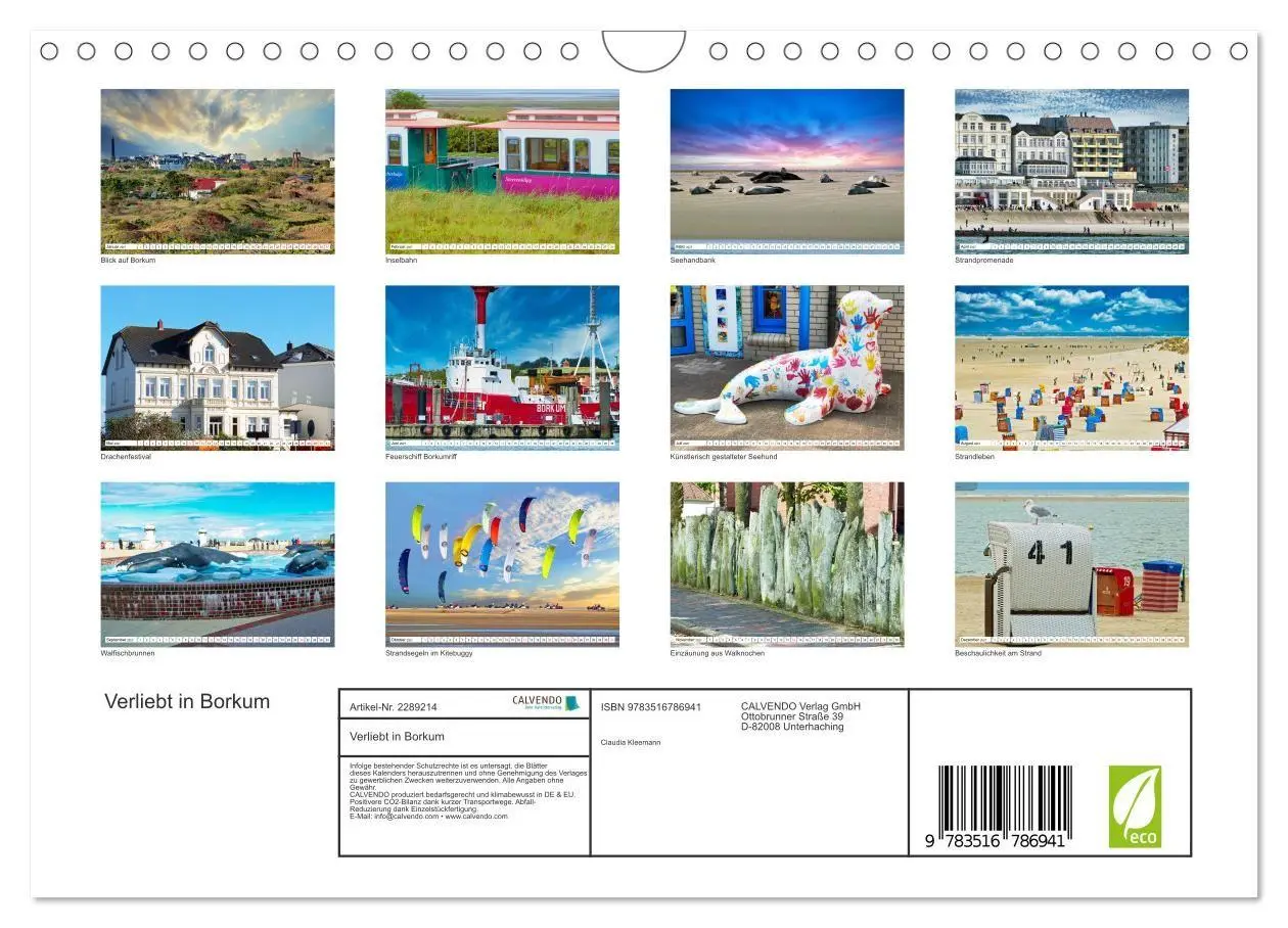 Bild: 9783516786941 | Verliebt in Borkum (Wandkalender 2027 DIN A4 quer), CALVENDO...