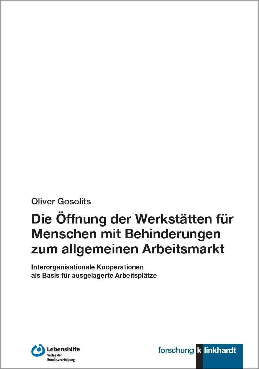 Cover: 9783781527041 | Die Öffnung der Werkstätten für Menschen mit Behinderungen zum...