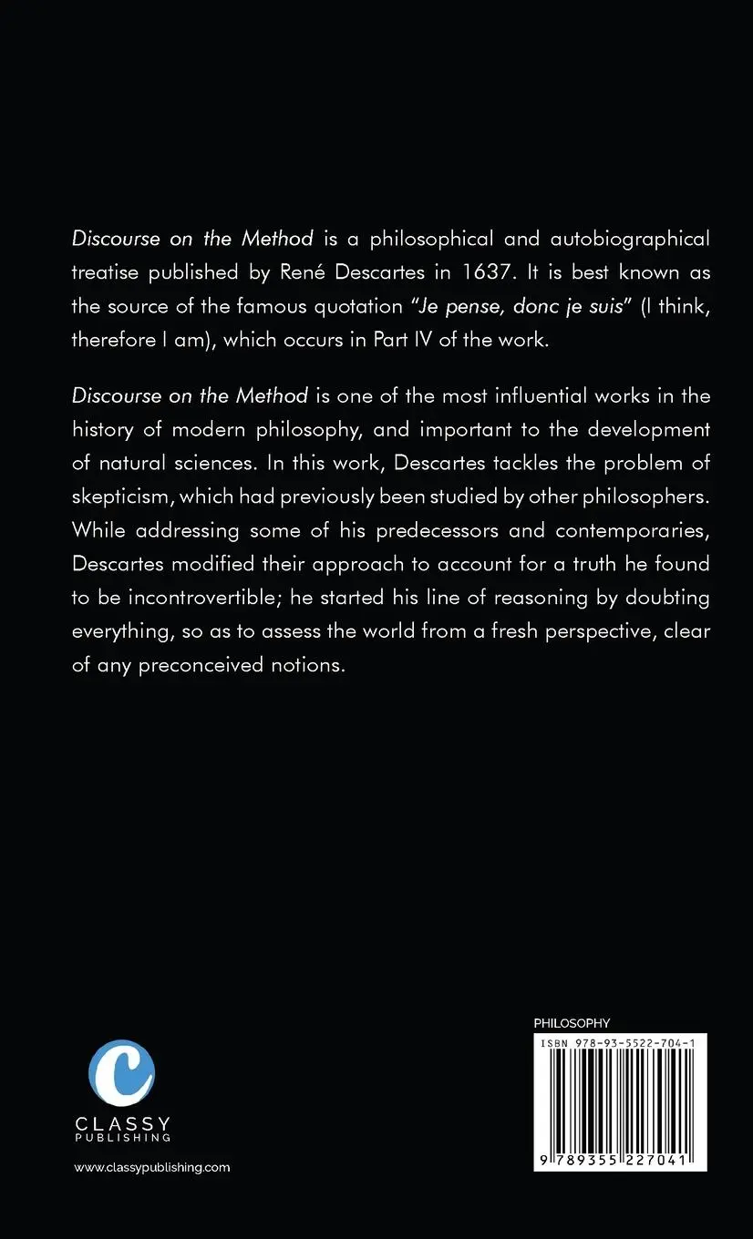 Rückseite: 9789355227041 | Discourse on the Method | René Descartes | Buch | Englisch | 2024