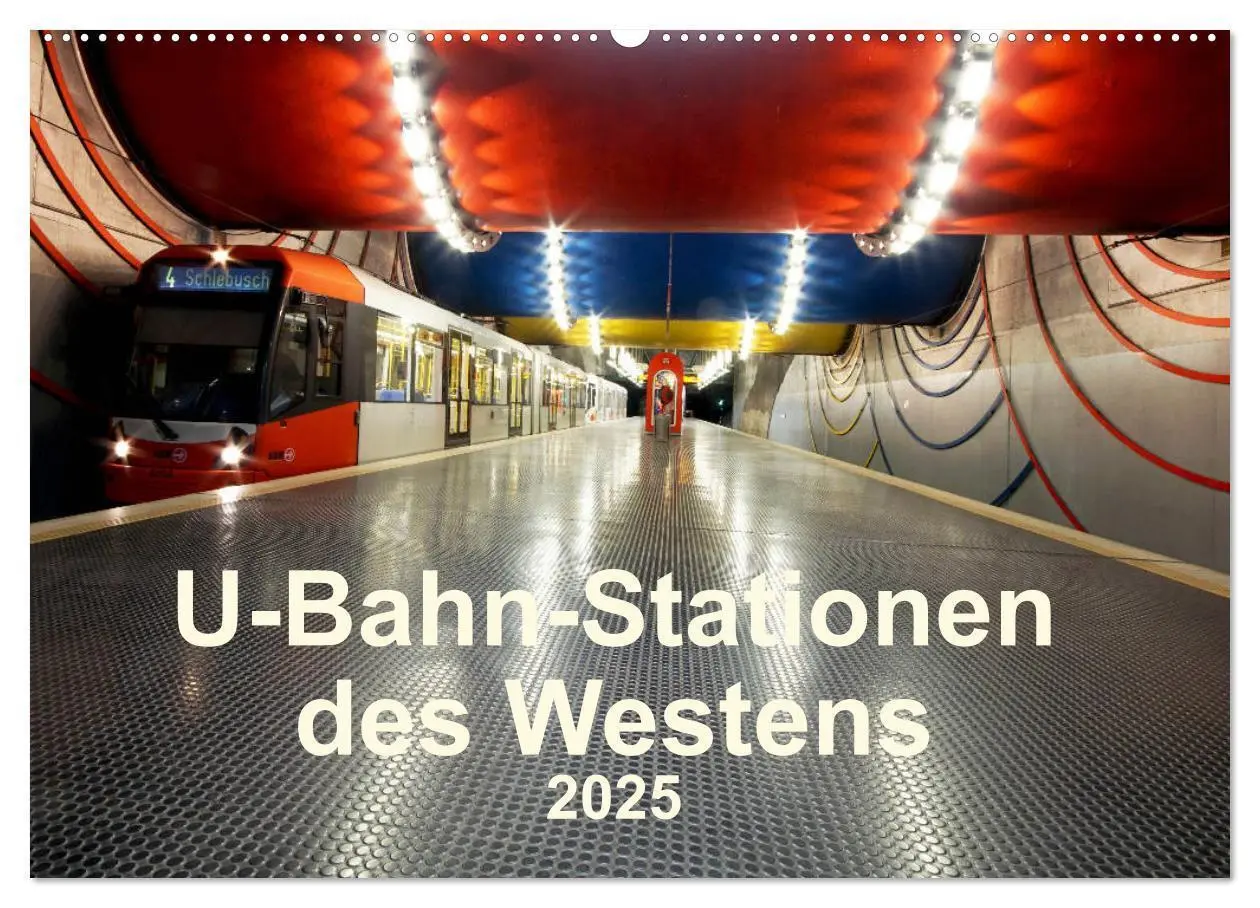 Cover: 9783435317141 | U-Bahn-Stationen des Westens (Wandkalender 2025 DIN A2 quer),...