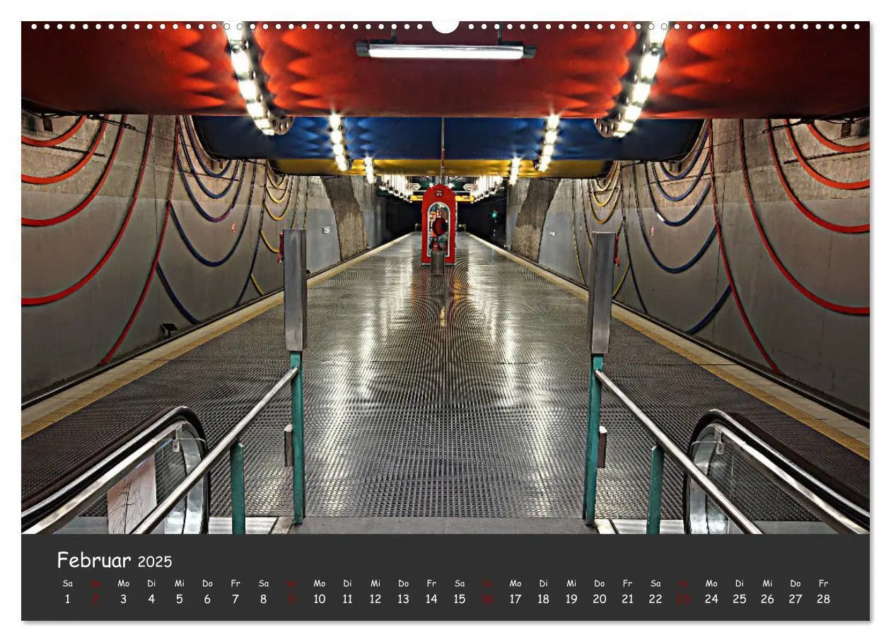 Bild: 9783435317141 | U-Bahn-Stationen des Westens (Wandkalender 2025 DIN A2 quer),...