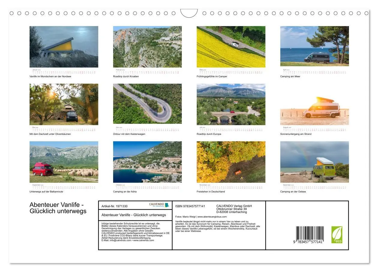 Bild: 9783457577141 | Abenteuer Vanlife - Glücklich unterwegs (Wandkalender 2026 DIN A3...