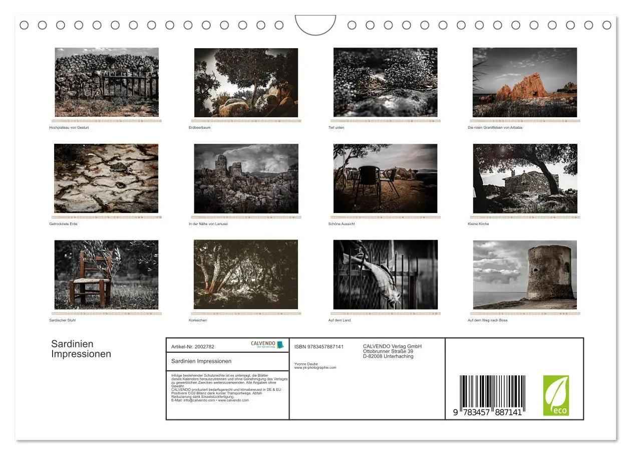 Bild: 9783457887141 | Sardinien Impressionen (Wandkalender 2026 DIN A4 quer), CALVENDO...