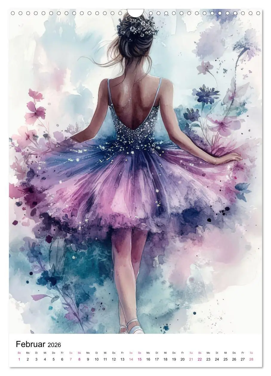 Bild: 9783516597141 | Ballerinas in Aquarell (Wandkalender 2026 DIN A3 hoch), CALVENDO...