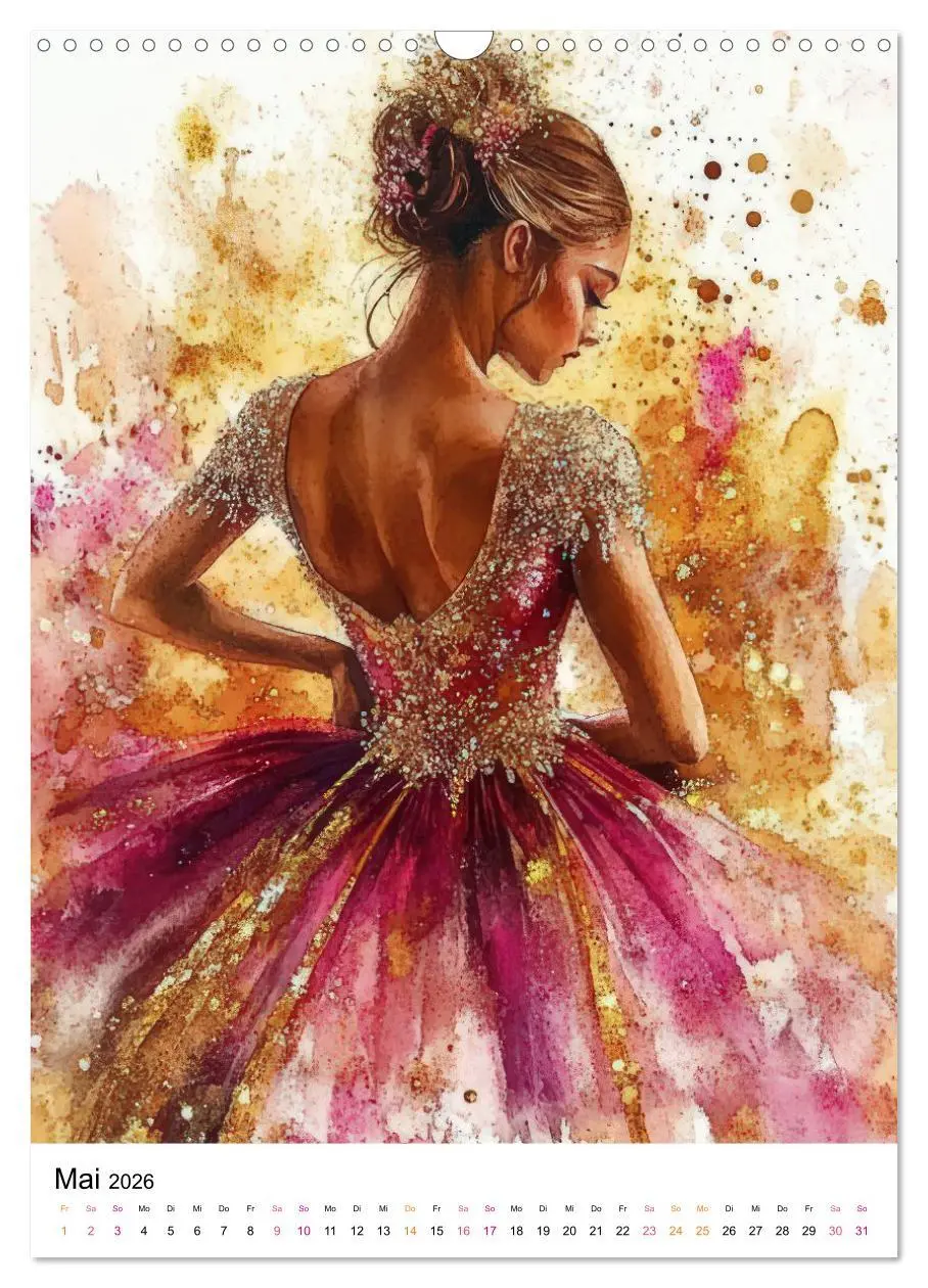 Bild: 9783516597141 | Ballerinas in Aquarell (Wandkalender 2026 DIN A3 hoch), CALVENDO...