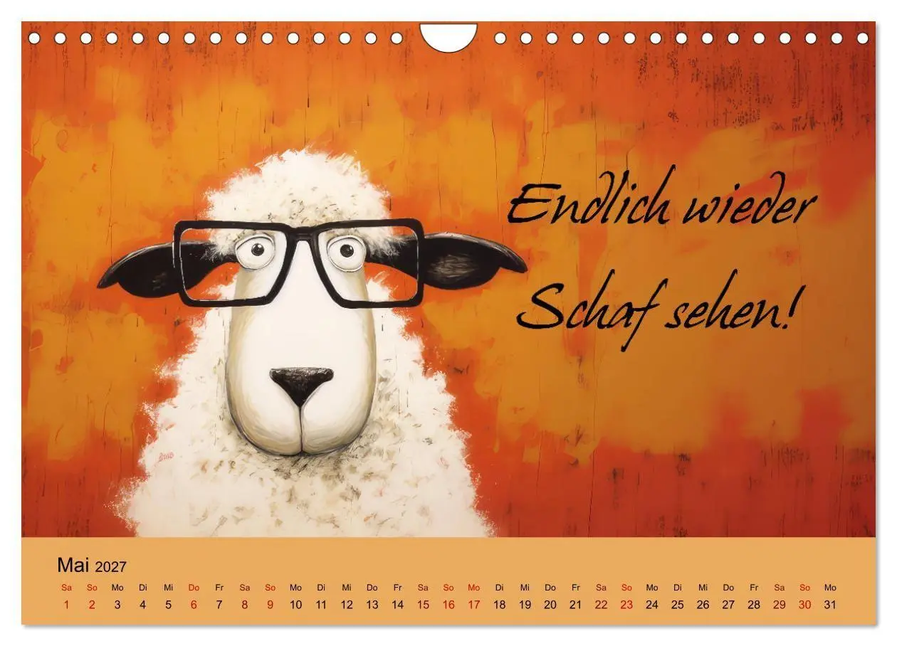 Bild: 9783569207141 | Schafsprüche (Wandkalender 2027 DIN A4 quer), CALVENDO Monatskalender