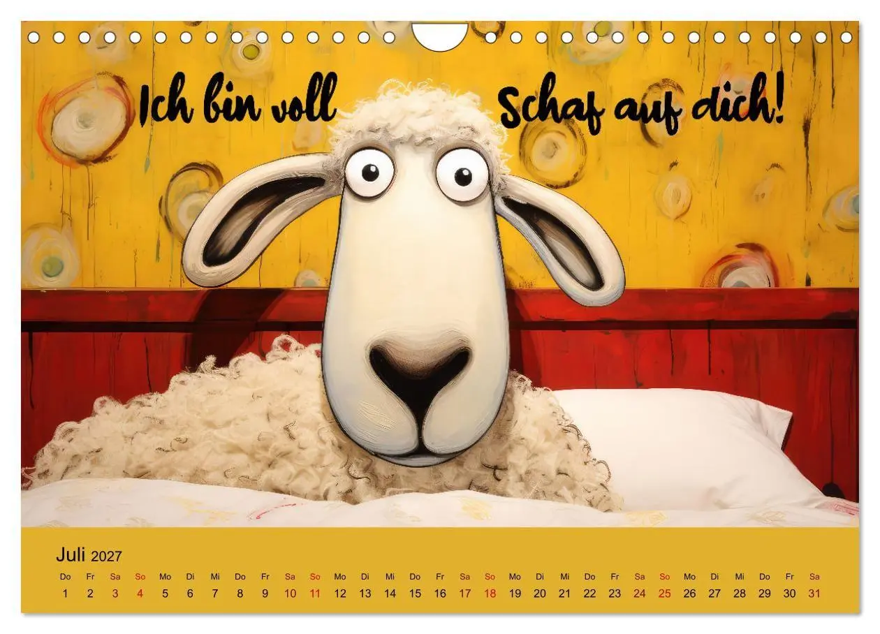 Bild: 9783569207141 | Schafsprüche (Wandkalender 2027 DIN A4 quer), CALVENDO Monatskalender