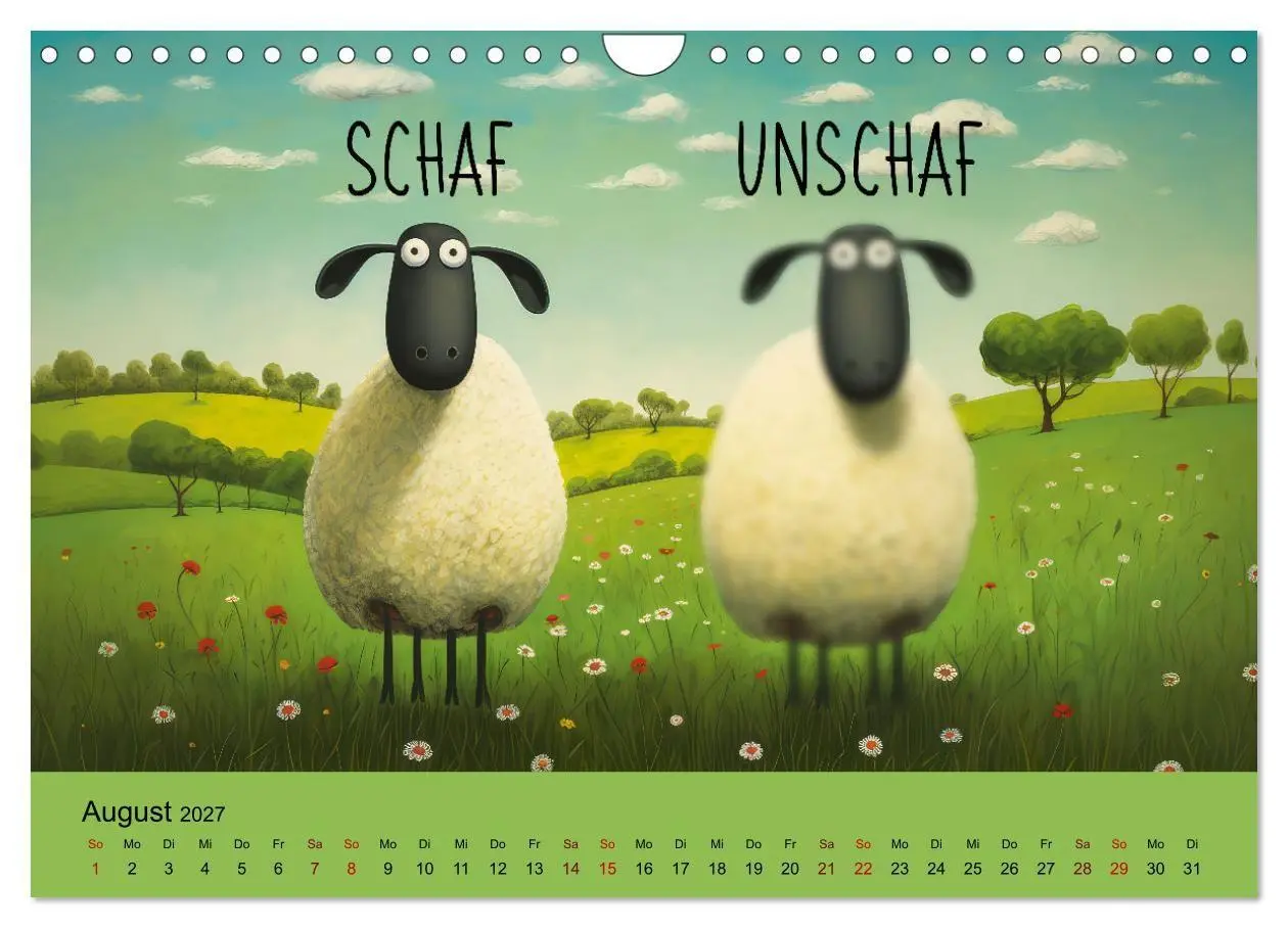 Bild: 9783569207141 | Schafsprüche (Wandkalender 2027 DIN A4 quer), CALVENDO Monatskalender