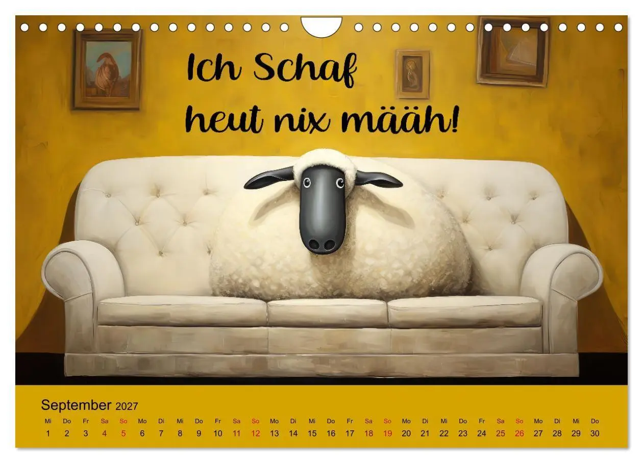 Bild: 9783569207141 | Schafsprüche (Wandkalender 2027 DIN A4 quer), CALVENDO Monatskalender