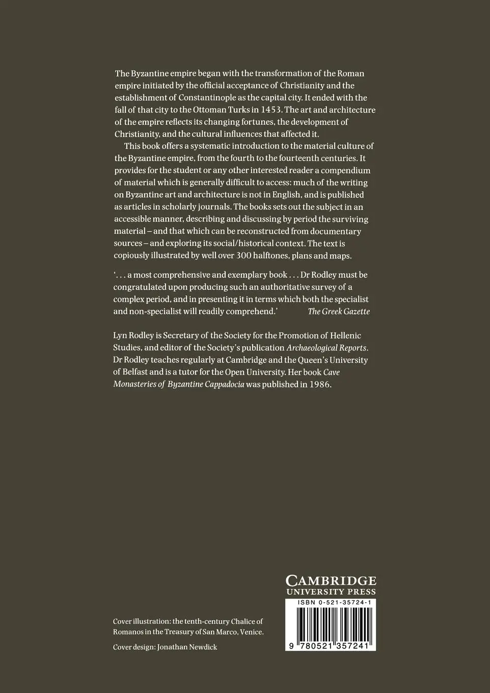 Rückseite: 9780521357241 | Byzantine Art and Architecture | An Introduction | Lyn Rodley | Buch