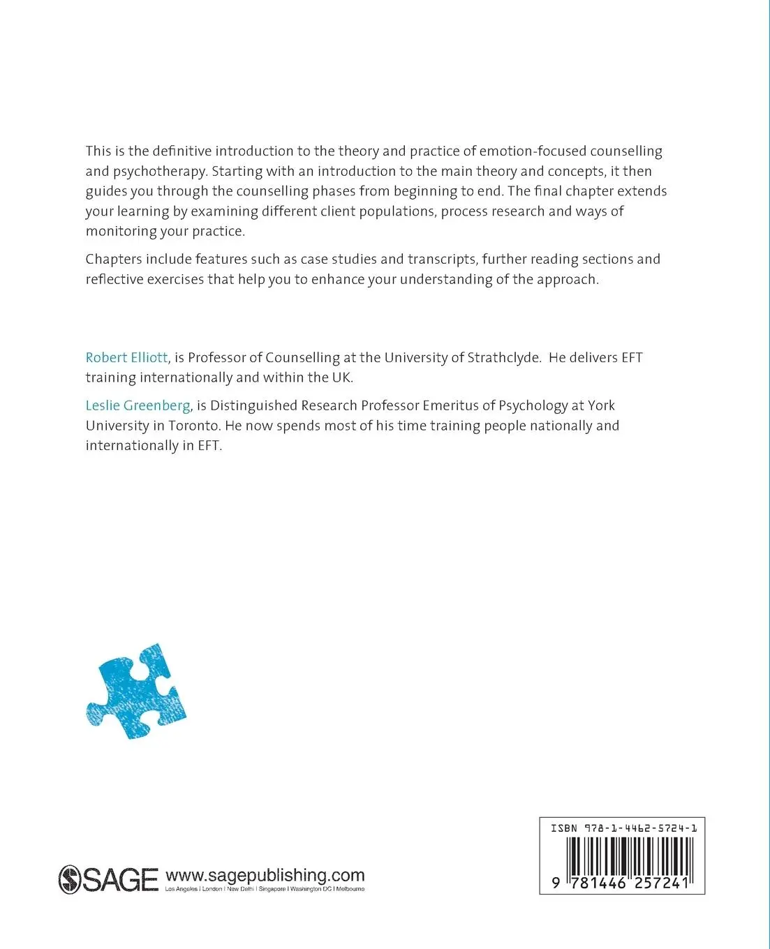 Rückseite: 9781446257241 | Emotion-Focused Counselling in Action | Robert Elliott (u. a.) | Buch