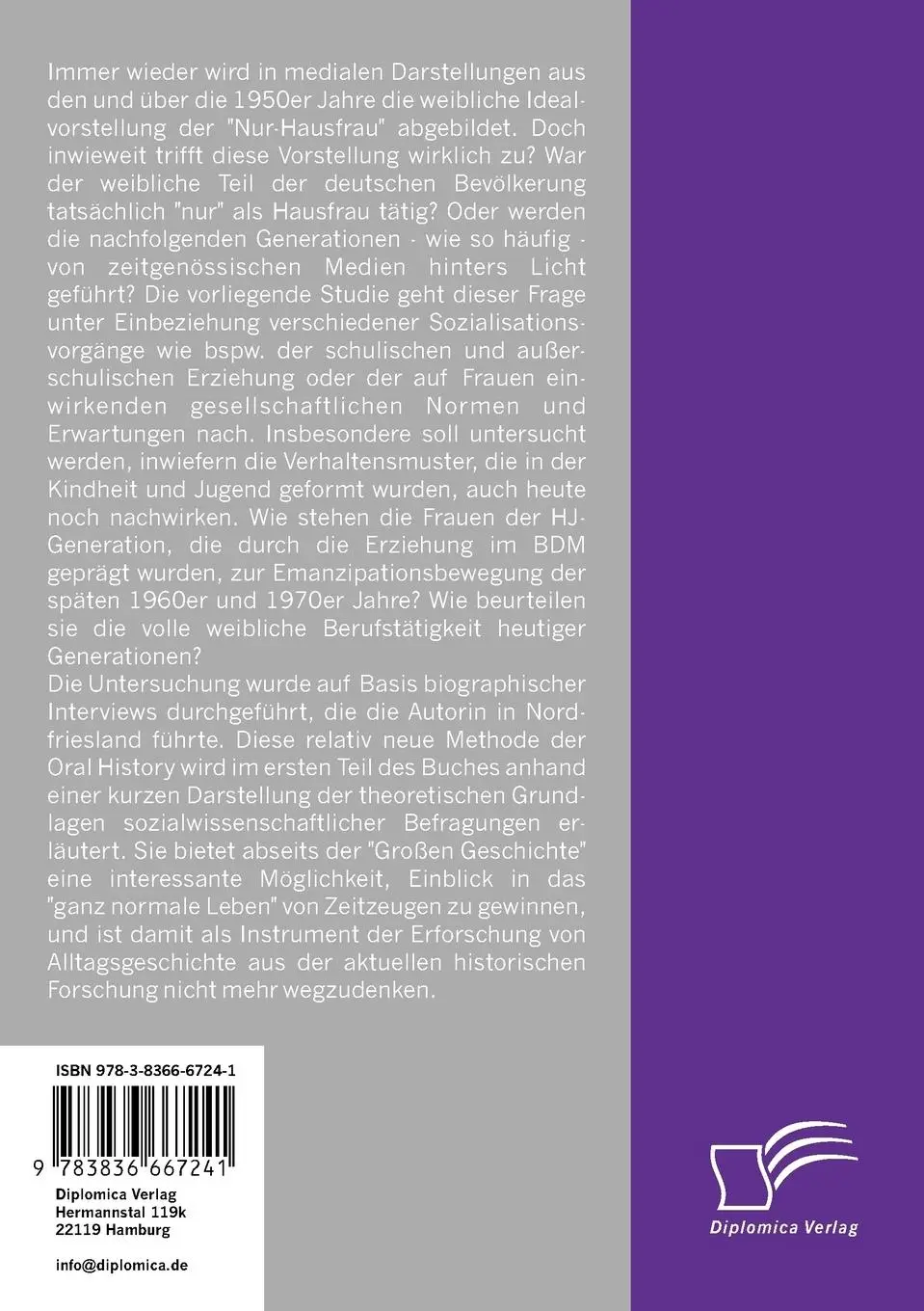 Rückseite: 9783836667241 | Zwischen Tradition und Emanzipation | Anna Schlünzen | Taschenbuch