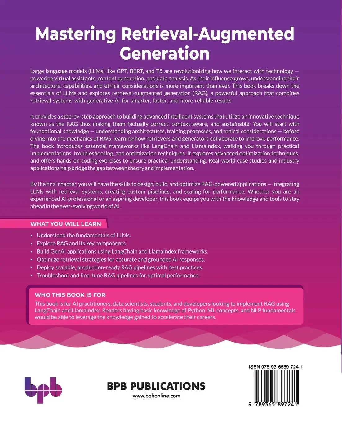 Rückseite: 9789365897241 | Mastering Retrieval-Augmented Generation | Prashanth Josyula (u. a.)
