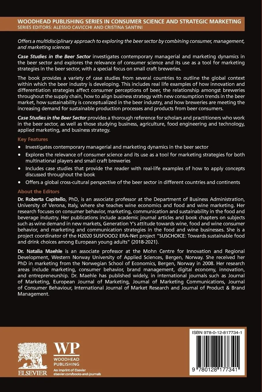 Rückseite: 9780128177341 | Case Studies in the Beer Sector | Robert Capitello | Taschenbuch