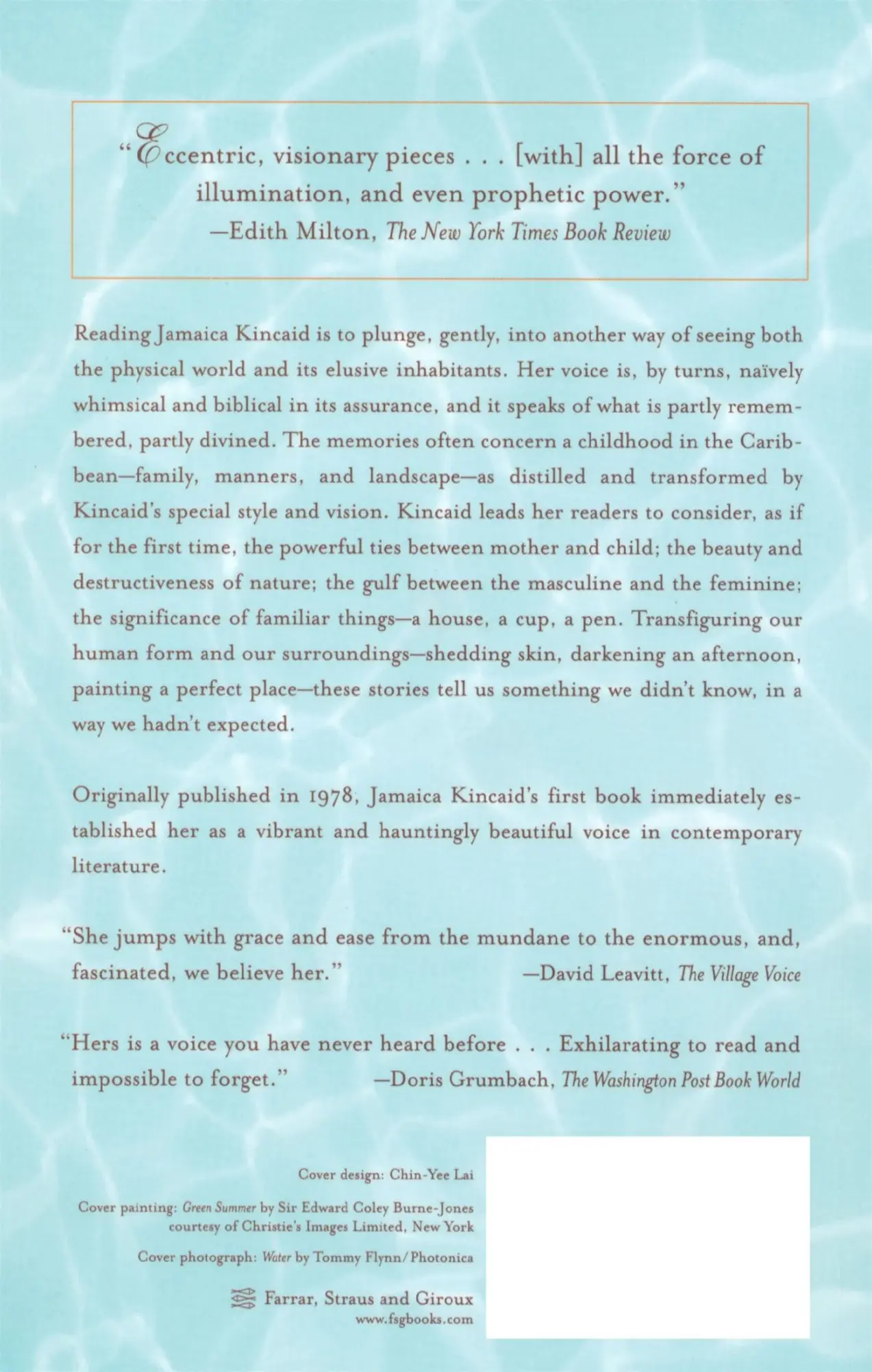 Rückseite: 9780374527341 | At the Bottom of the River | Jamaica Kincaid | Taschenbuch | Englisch