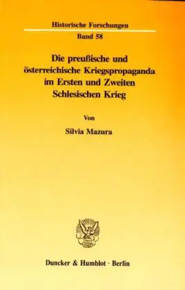 Cover: 9783428087341 | Die preußische und österreichische Kriegspropaganda im Ersten und...