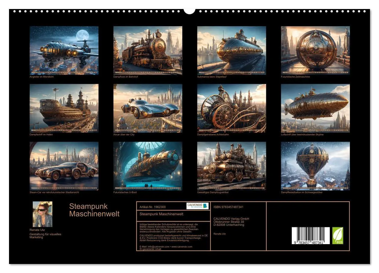 Bild: 9783457487341 | Steampunk Maschinenwelt (hochwertiger Premium Wandkalender 2026 DIN...