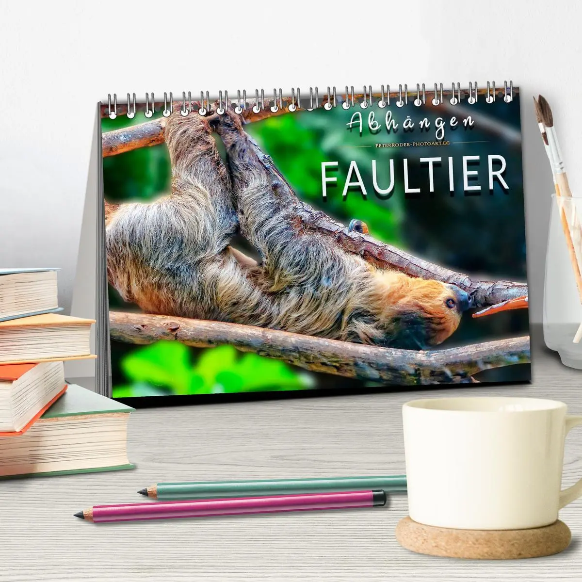 Bild: 9783457937341 | Abhängen - Faultier (Tischkalender 2026 DIN A5 quer), CALVENDO...