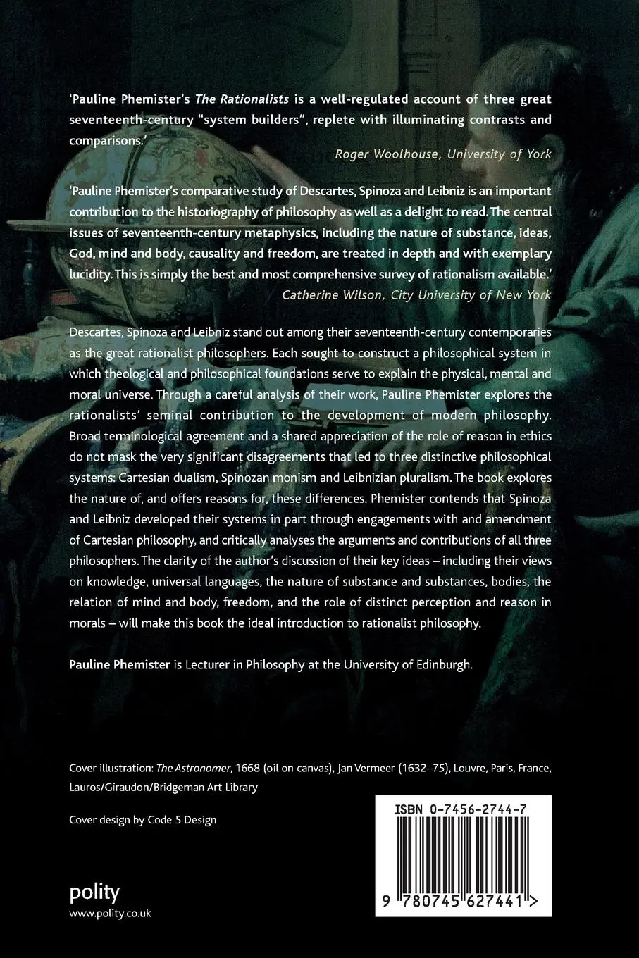 Rückseite: 9780745627441 | The Rationalists | Descartes, Spinoza and Leibniz | Pauline Phemister