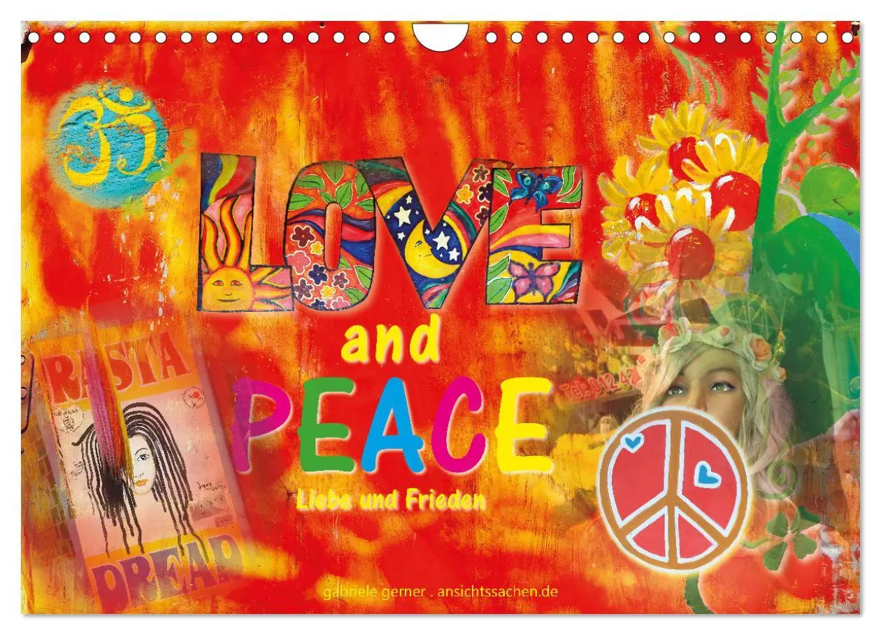 Cover: 9783457547441 | Love and Peace Liebe und Frieden (Wandkalender 2026 DIN A4 quer),...