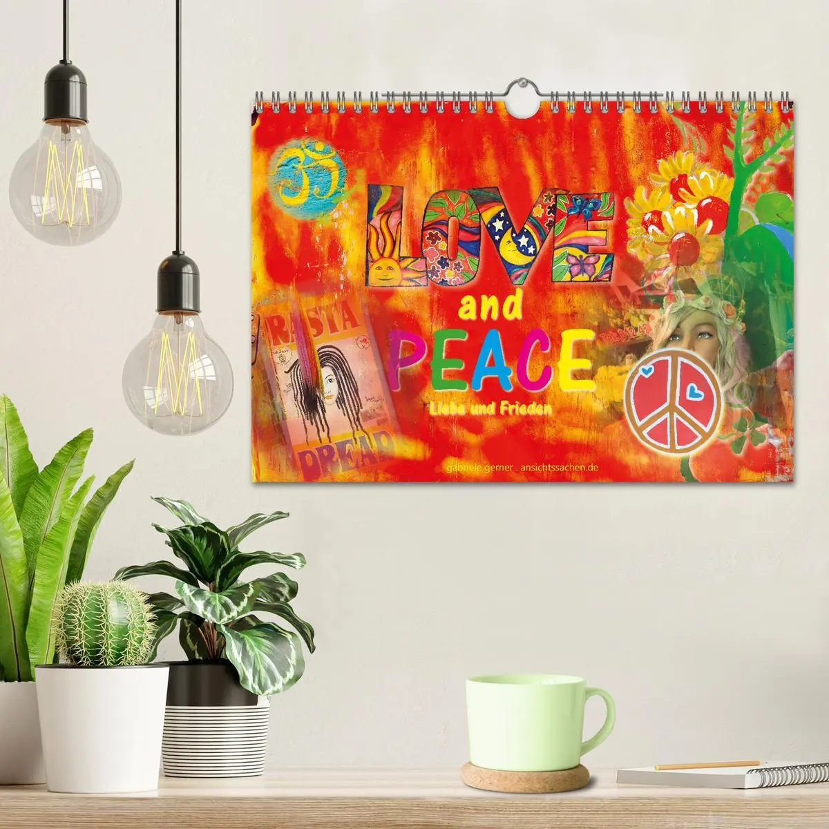 Bild: 9783457547441 | Love and Peace Liebe und Frieden (Wandkalender 2026 DIN A4 quer),...