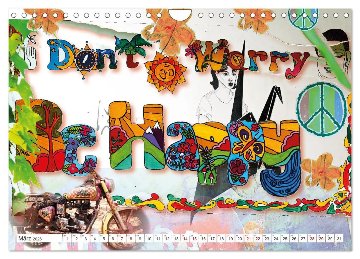 Bild: 9783457547441 | Love and Peace Liebe und Frieden (Wandkalender 2026 DIN A4 quer),...