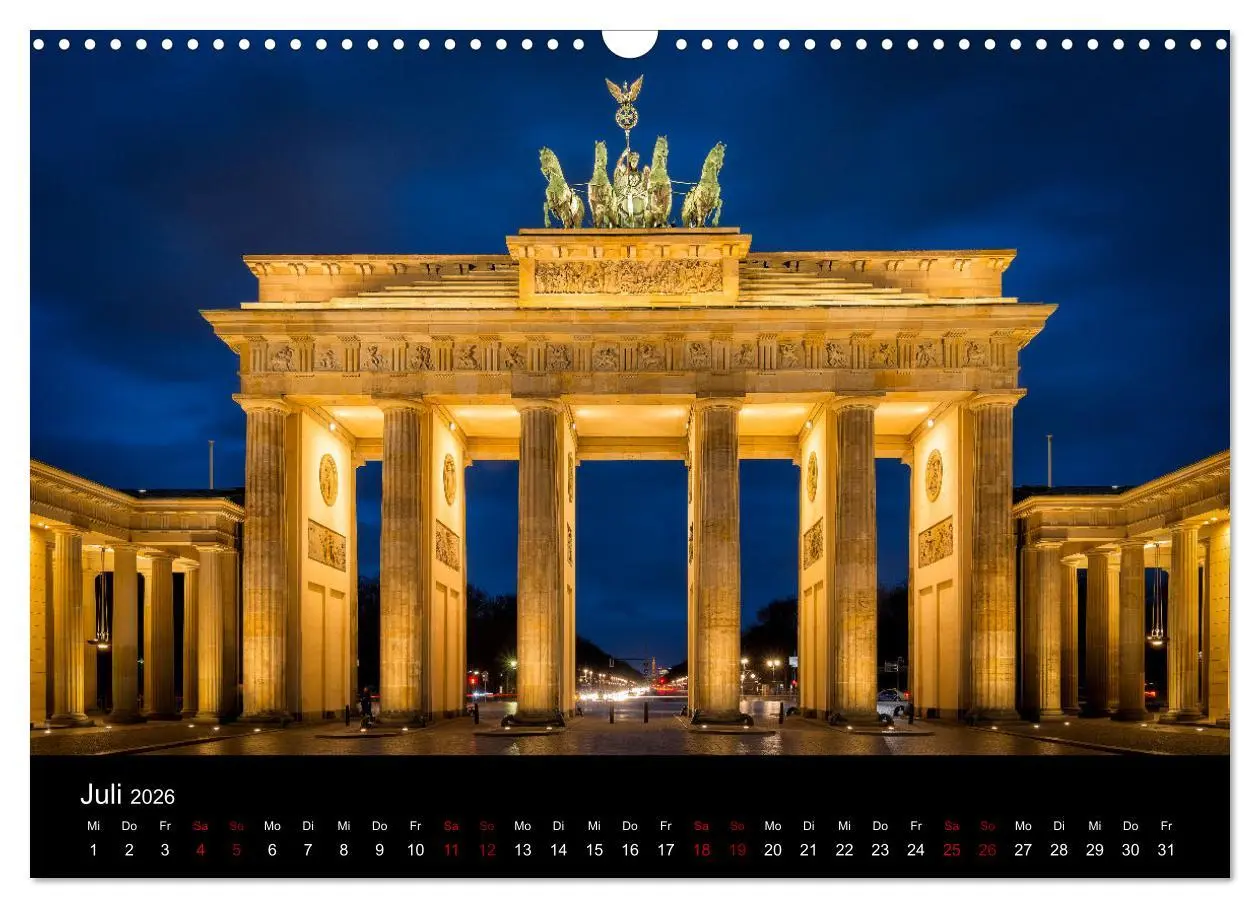Bild: 9783457617441 | Eine Reise durch Berlin bei Nacht (Wandkalender 2026 DIN A3 quer),...
