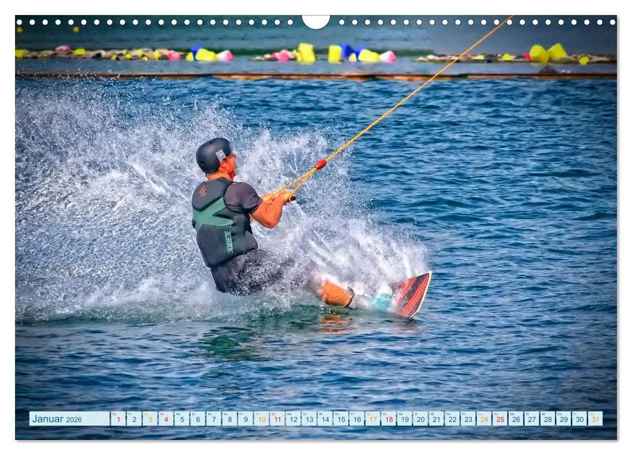 Bild: 9783457857441 | Wakeboarden (Wandkalender 2026 DIN A3 quer), CALVENDO Monatskalender