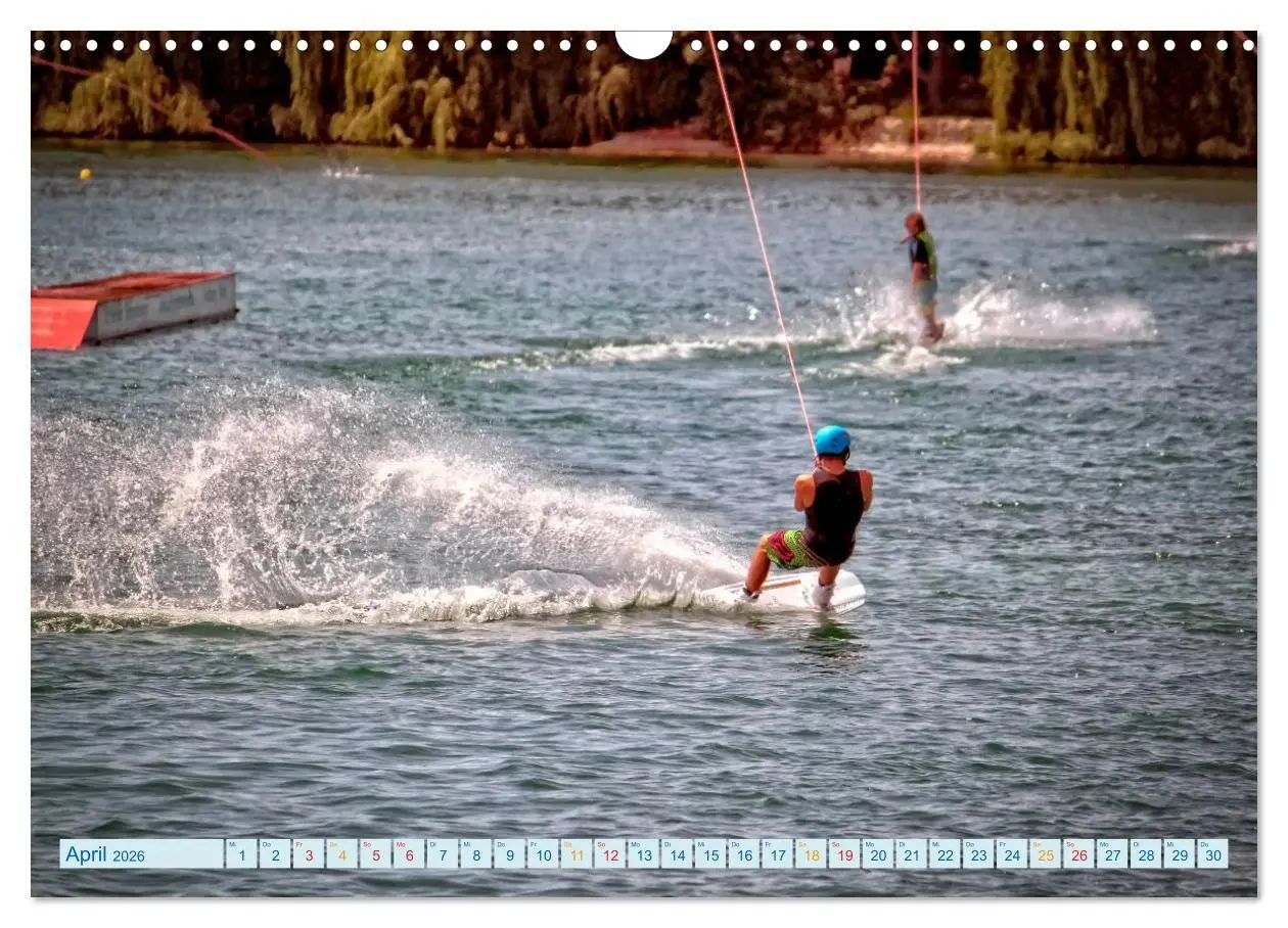 Bild: 9783457857441 | Wakeboarden (Wandkalender 2026 DIN A3 quer), CALVENDO Monatskalender
