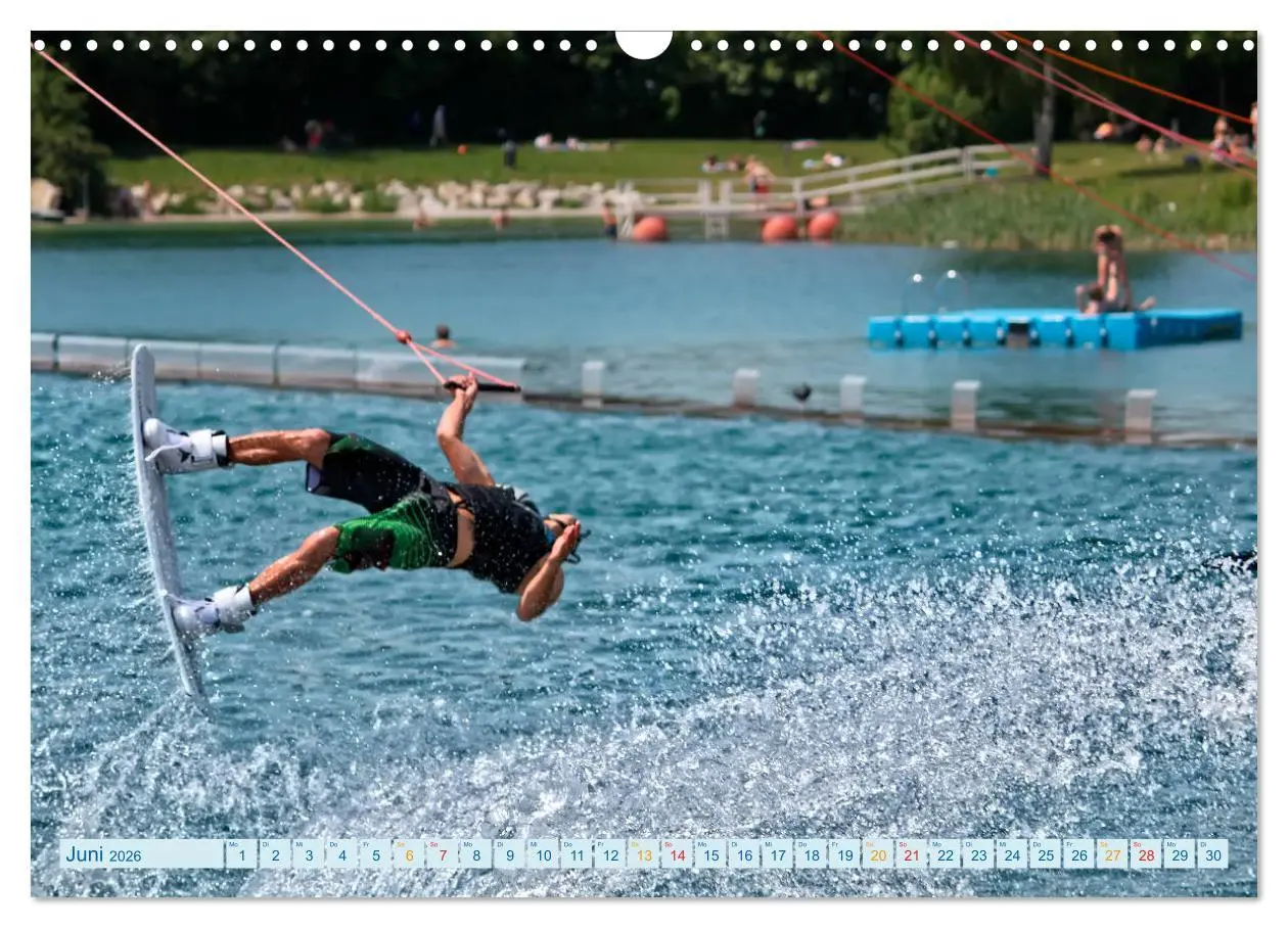 Bild: 9783457857441 | Wakeboarden (Wandkalender 2026 DIN A3 quer), CALVENDO Monatskalender