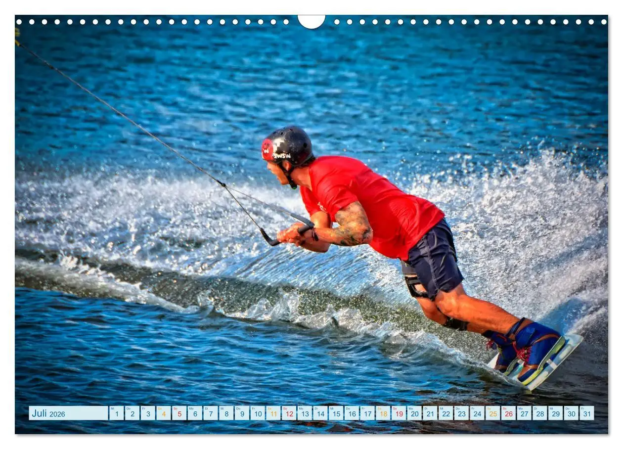 Bild: 9783457857441 | Wakeboarden (Wandkalender 2026 DIN A3 quer), CALVENDO Monatskalender