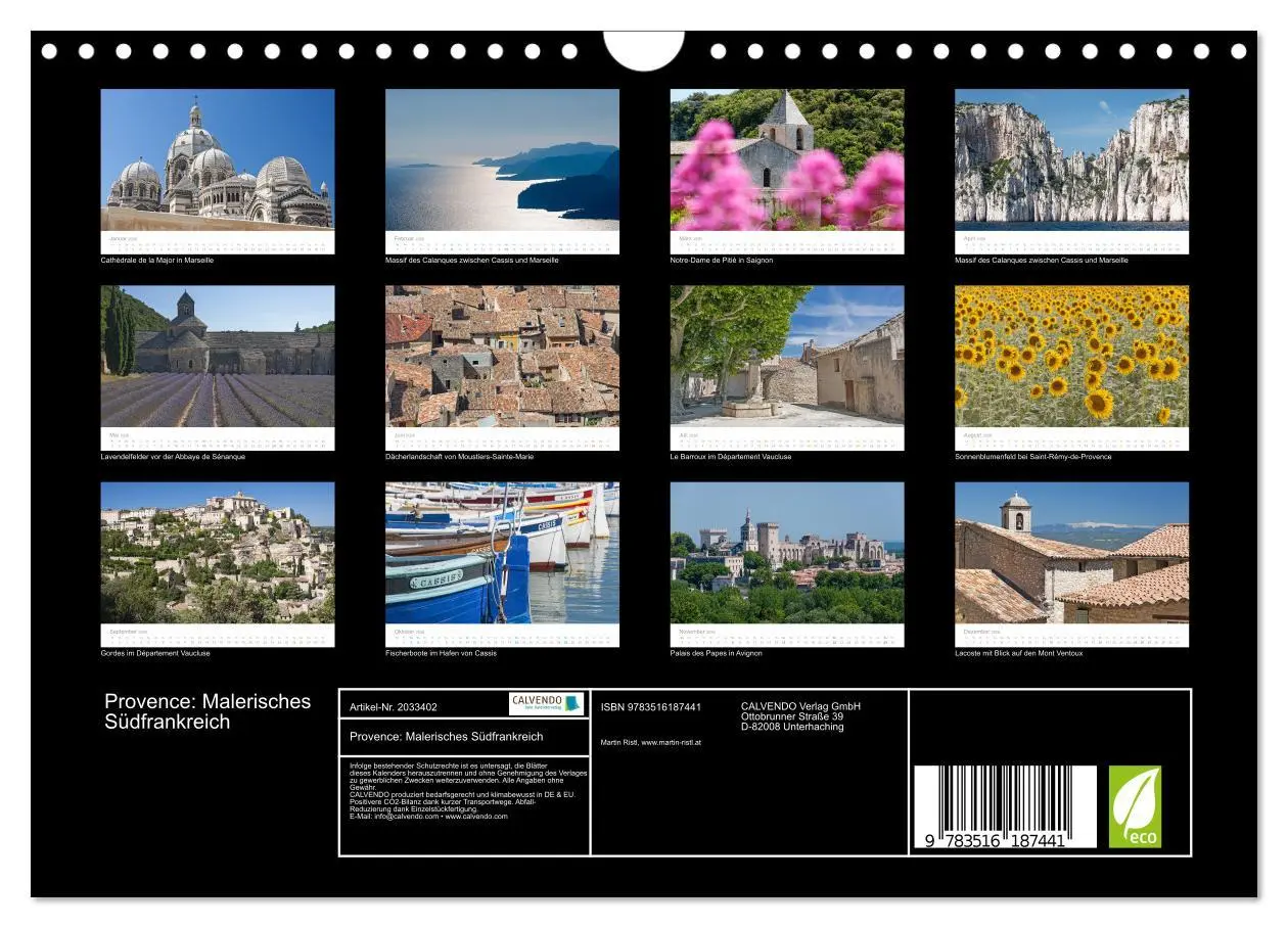 Bild: 9783516187441 | Provence: Malerisches Südfrankreich (Wandkalender 2026 DIN A4...