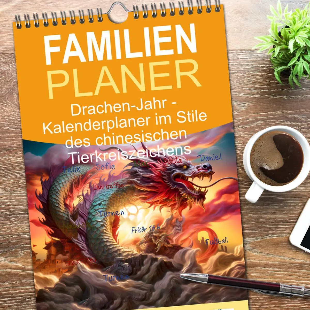 Bild: 9783516497441 | Familienplaner 2026 - Drachen-Jahr - Kalenderplaner im Stile des...