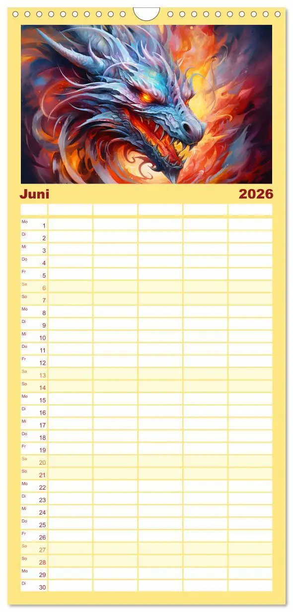 Bild: 9783516497441 | Familienplaner 2026 - Drachen-Jahr - Kalenderplaner im Stile des...