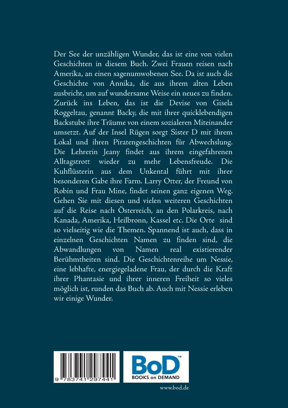 Rückseite: 9783741297441 | Der See der unzähligen Wunder | Kurzgeschichten | Friederike Twardella
