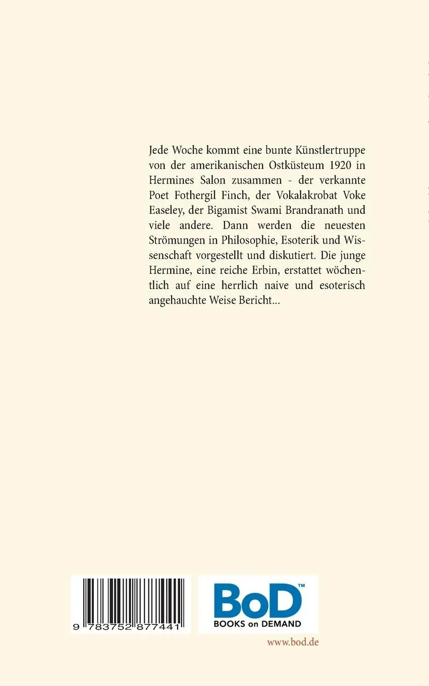 Rückseite: 9783752877441 | Hermine und ihre kleine Gruppe fortschrittlicher Denker | Don Marquis