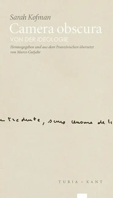 Cover: 9783851327441 | Camera obscura | Von der Ideologie | Sarah Kofman | Taschenbuch | 2014