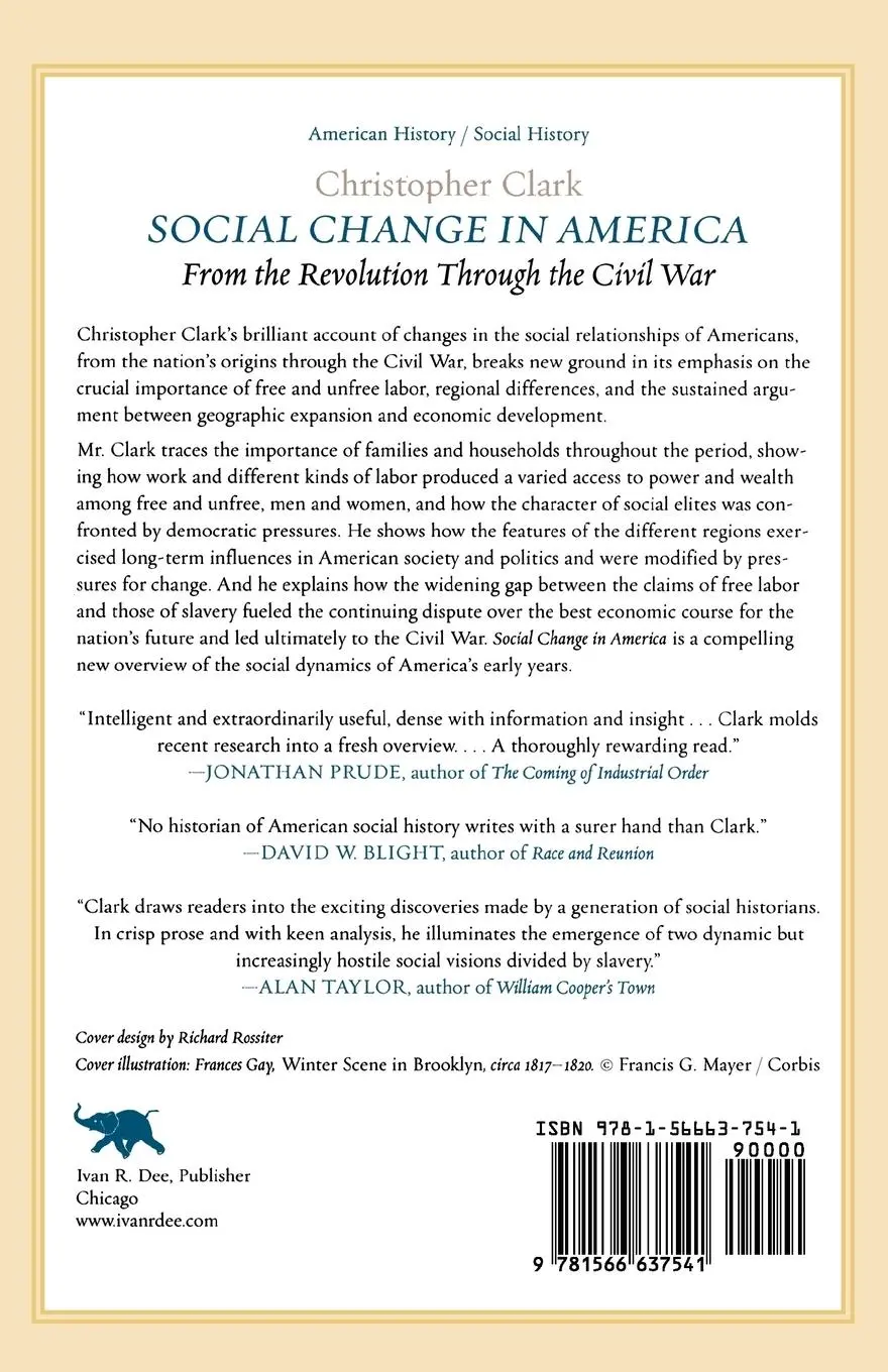 Rückseite: 9781566637541 | Social Change in America | From the Revolution to the Civil War | Buch