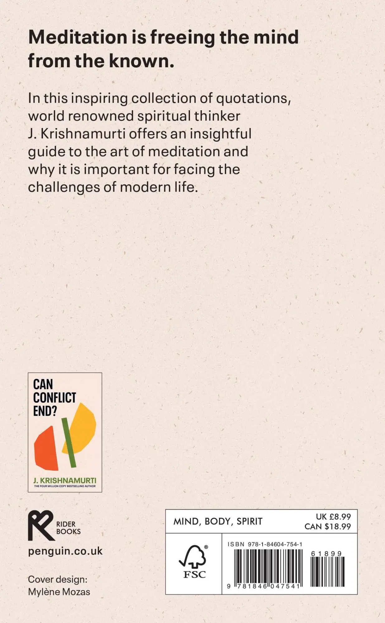 Rückseite: 9781846047541 | What Is Meditation? | J. Krishnamurti | Taschenbuch | Englisch | 2023