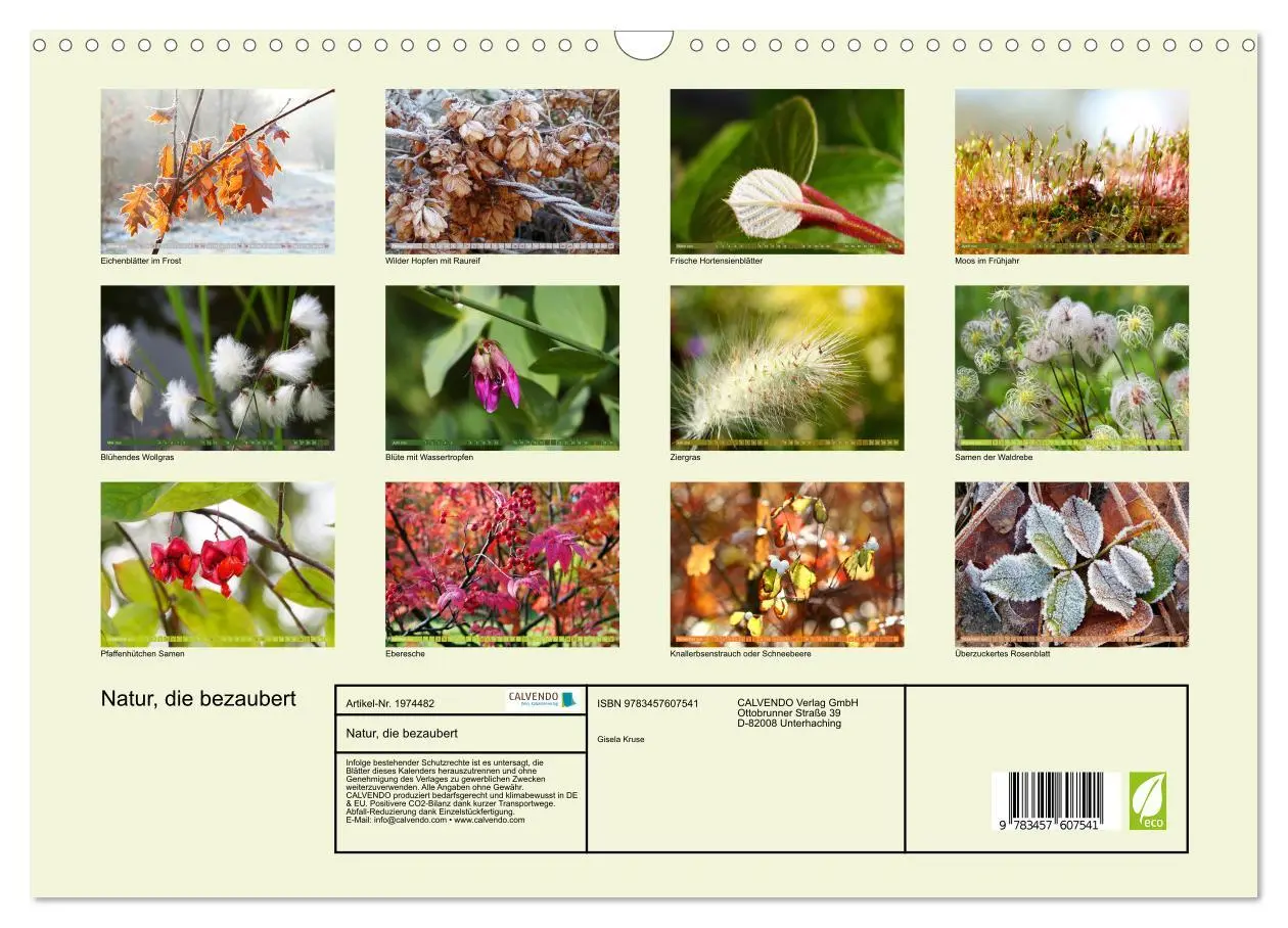 Bild: 9783457607541 | Natur, die bezaubert (Wandkalender 2026 DIN A3 quer), CALVENDO...