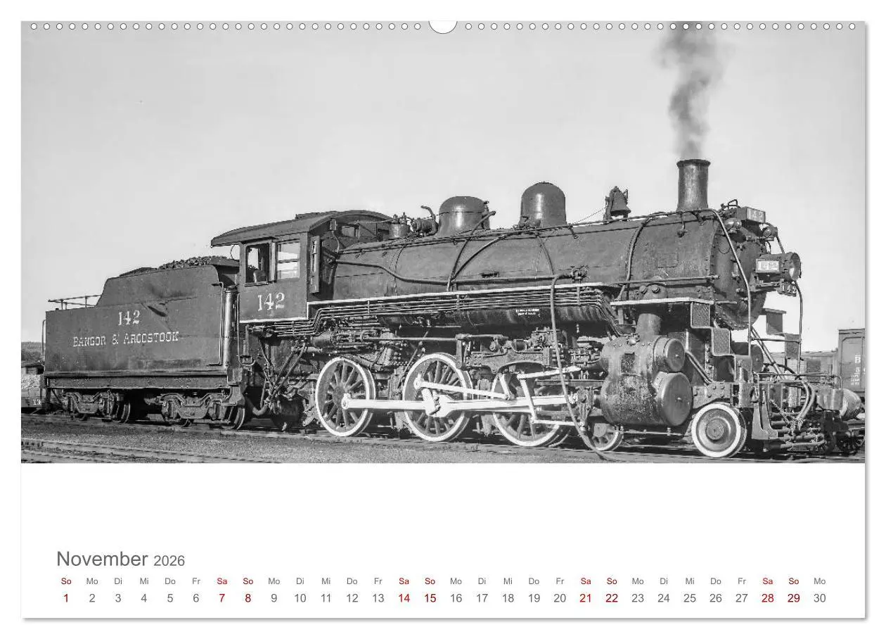 Bild: 9783457847541 | US-Dampflokomotiven (Wandkalender 2026 DIN A2 quer), CALVENDO...