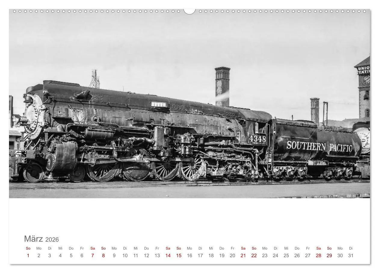 Bild: 9783457847541 | US-Dampflokomotiven (Wandkalender 2026 DIN A2 quer), CALVENDO...