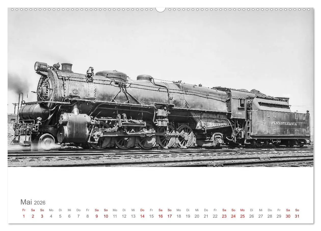 Bild: 9783457847541 | US-Dampflokomotiven (Wandkalender 2026 DIN A2 quer), CALVENDO...