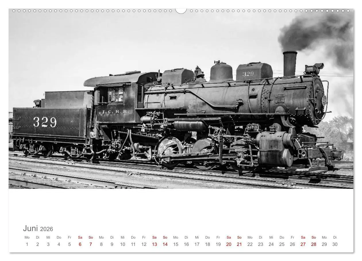 Bild: 9783457847541 | US-Dampflokomotiven (Wandkalender 2026 DIN A2 quer), CALVENDO...