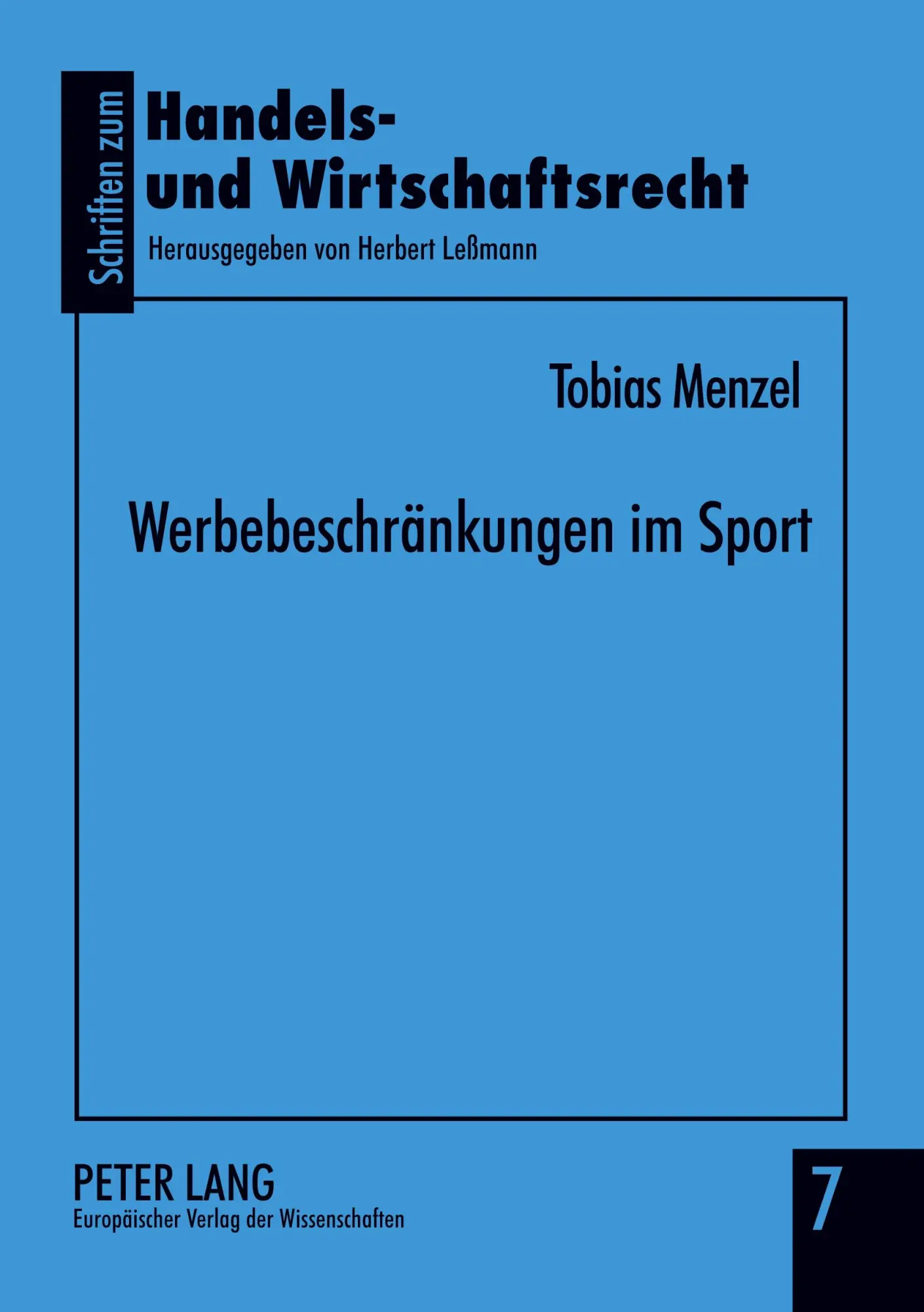 Cover: 9783631387641 | Werbebeschränkungen im Sport | Tobias Menzel | Taschenbuch | 202 S.