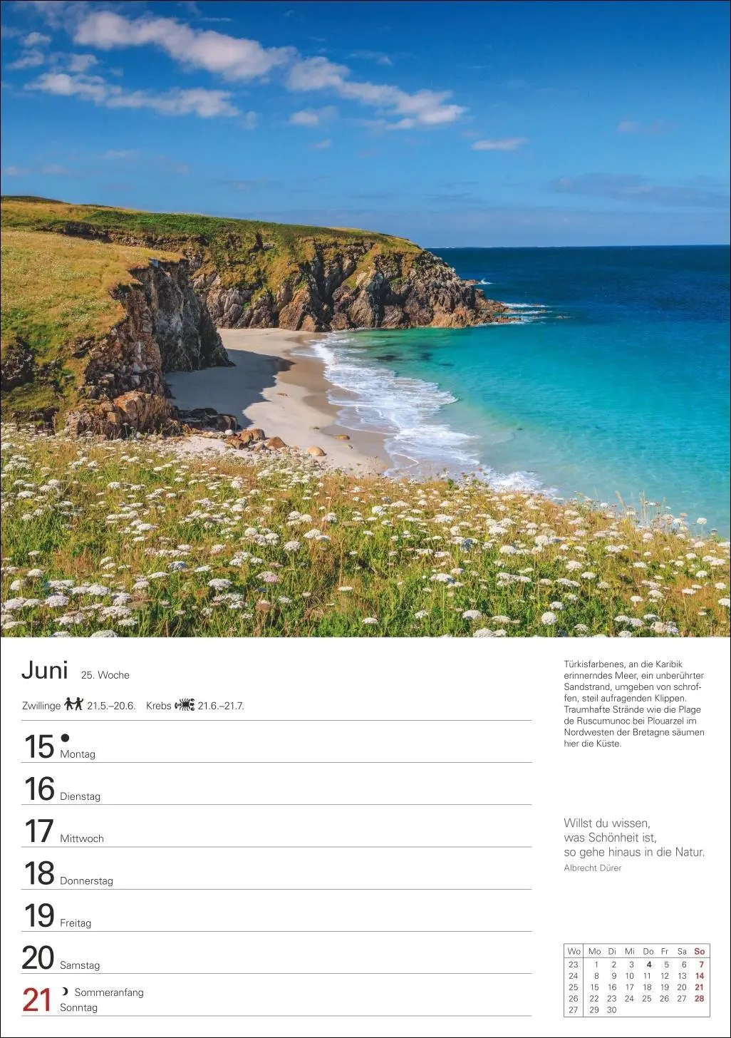 Bild: 9783840037641 | Bretagne und Normandie Wochenplaner 2026 - Eine Reise in 53 Bildern