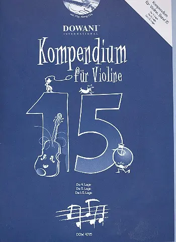 Cover: 9783905477641 | Kompendium für Violine Band 15 (+2 CD's) für 1-2 Violinen (Lehrer...